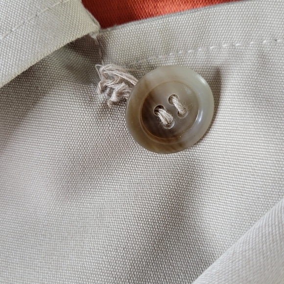 London Towne Trench Coat Men Size 40 Reg Khaki Zip Out Faux Fur Nylon Liner - Picture 7 of 15